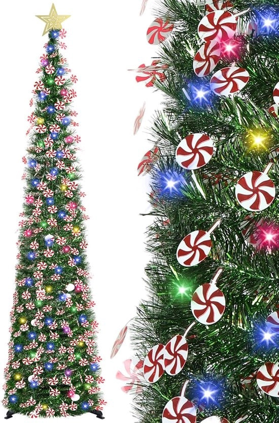 Alberi di Natale – Albero di Natale Artistico – Albero di Natale di Arte – Albero di Natale Verde – Decorazione di Natale – Decorazione di Natale – Feste – Accessori di Albero di Natale – Decorazione di Interno di Natale – Albero di Natale Completo