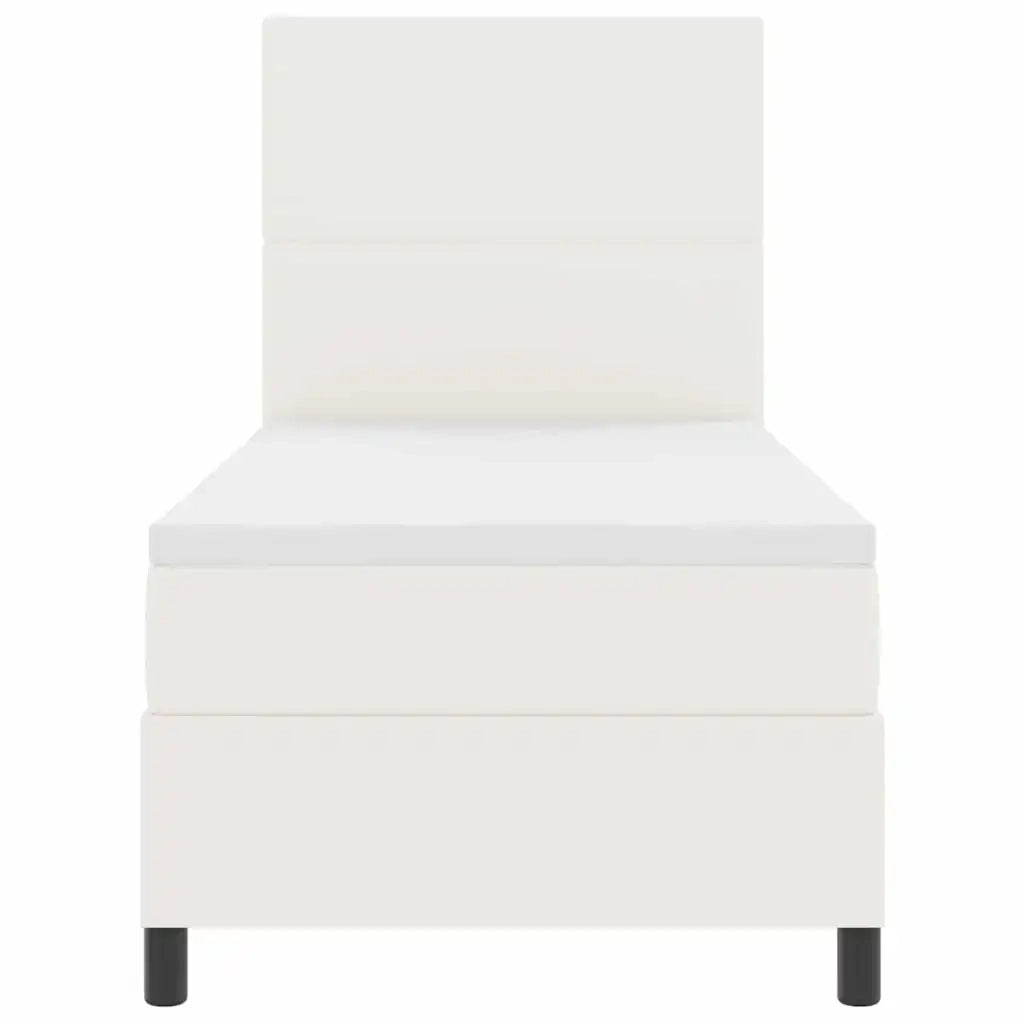 Letto a Sorgente LED con testiera Crema e Bianco 80 x 200 cm 3337621