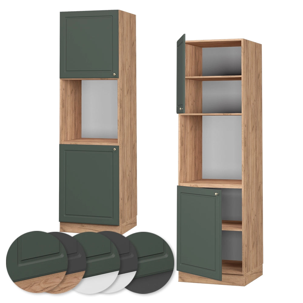 Vicco Mobile per forno da incasso Verde-oro Country House 60 cm aperto