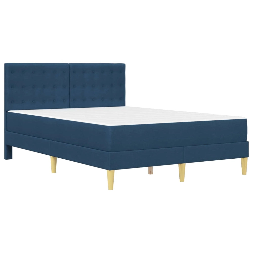 Struttura letto con materasso Blu 140 x 200 cm Tessuto 3415117