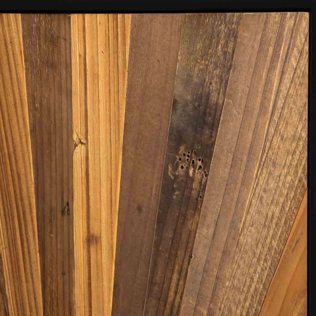 Mobiletto in legno di recupero nero con 2 ripiani 40,5x37x139,5h cm
