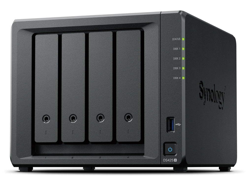 NAS SYNOLOGY DS425+ 4HD SATA2+2GB S ODIMM 1P RJ45/1GBE/1P 2.5GBE