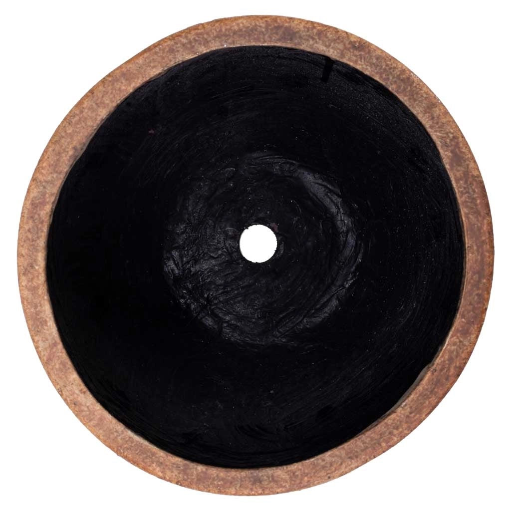 Vaso fibra di vetro marrone rossastro 25x25x25 cm
