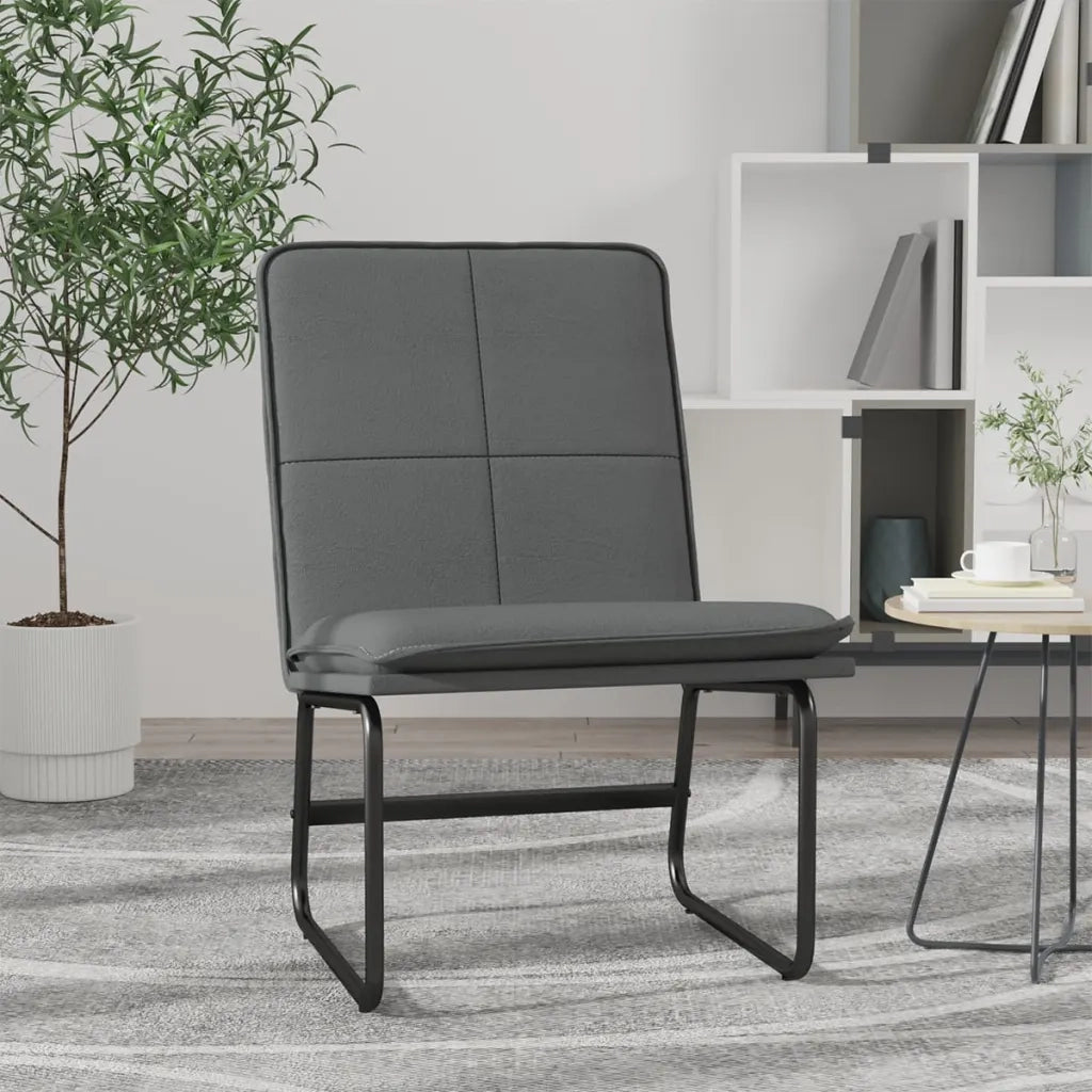 Sedia Lounge Grigia 54x75x76 cm in Similpelle cod mxl 14369