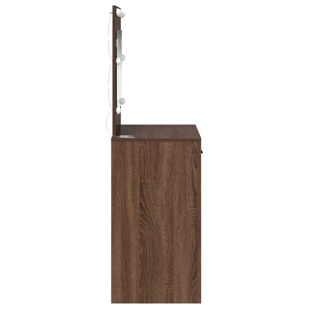 Tavolo da Trucco con cassetto Rovere Marrone 78,5 x 41 x 135 cm