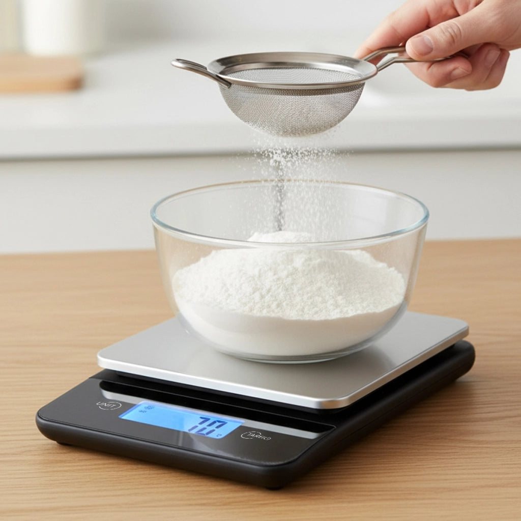 Bilancia da cucina elettronica 5 Kg con tara per ingredienti secchi o liquidi Nero / Argento Avizar