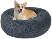 Cuscino per Cani e Gatti Ronde e Molle con Plume Donut, Cuscino per Cani e Gatti, Facile da Pulire, Dimensioni S/M/L/XL/XXL, Adatto per Piccoli, Medi e Grandi Cani, Gatti e Altri Animali di Compagnia (Larghezza 60cm, Grigio Scuro)