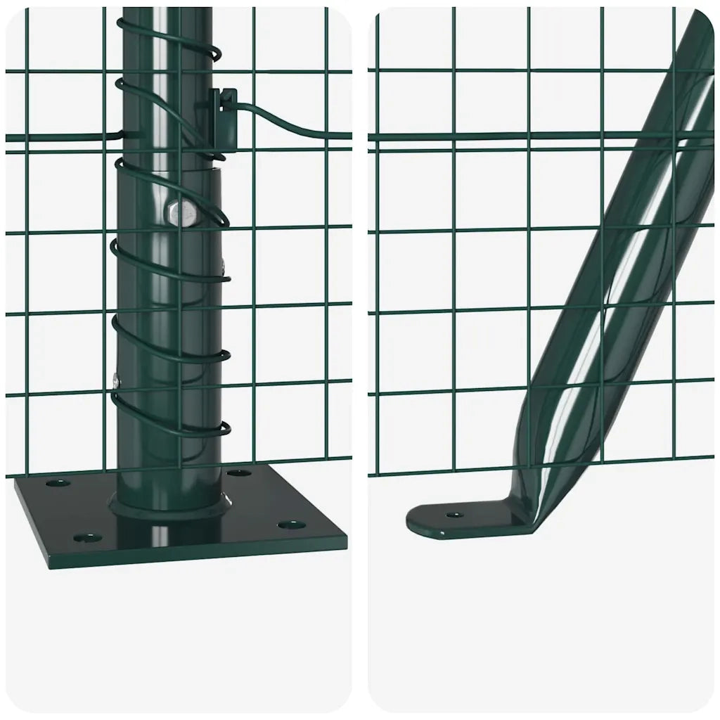 vidaXL Recinzione con pali. Verde 0.6 x 50 m Acciaio