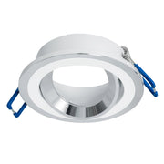 Porta faretto orientabile foro incasso 7cm cornice bianco silver luci soffitto cartongesso