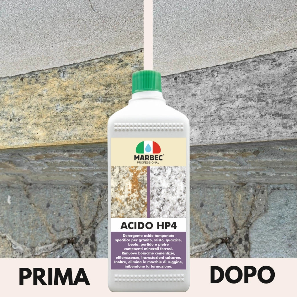 Detergente Acido tamponato per profido e granito ACIDO HP4    5LT