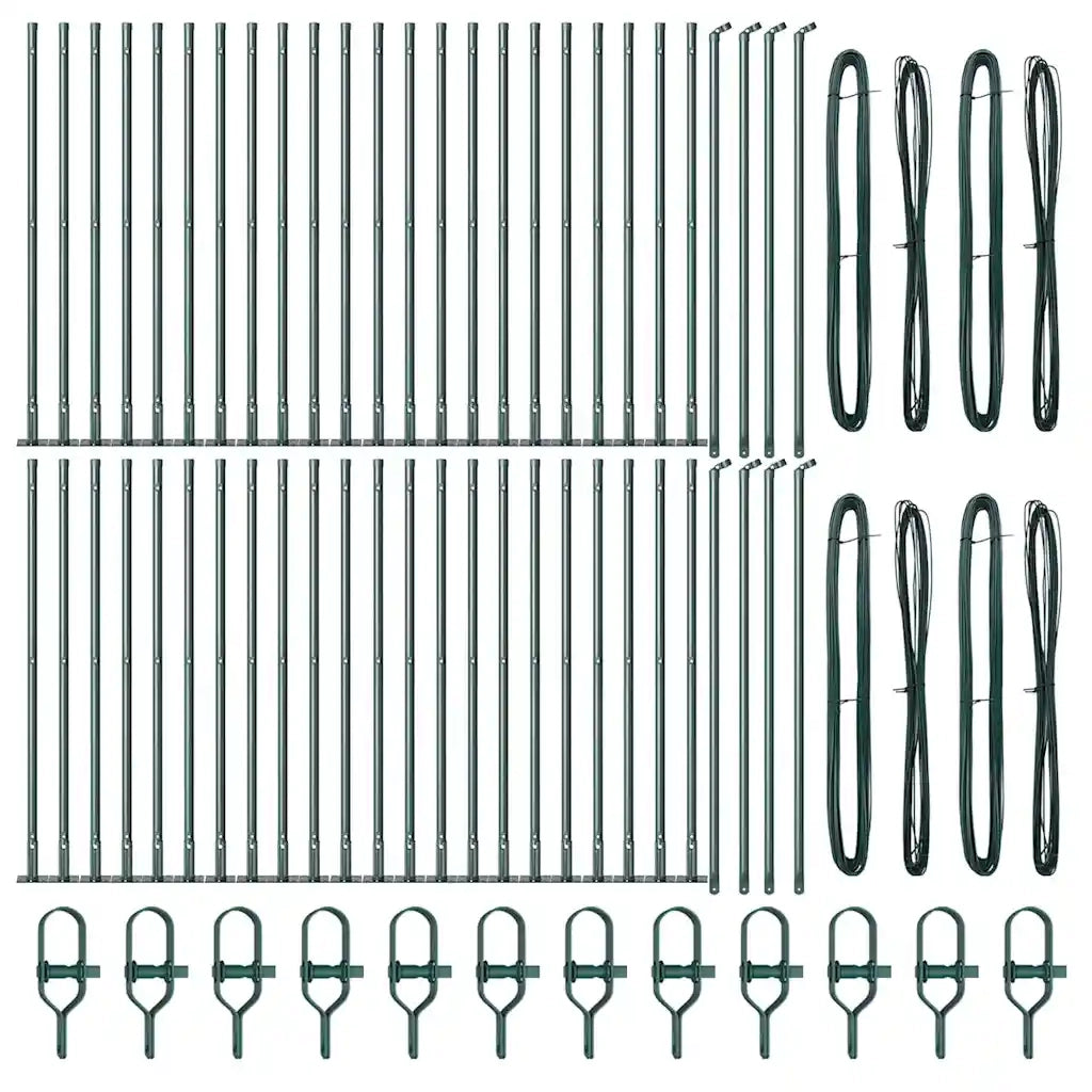 Palo della recinzione 52 pcs Grigio 3,2 x 3,2 x 110 cm 3350226