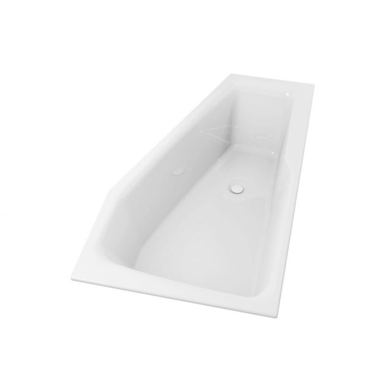Vasca da bagno angolare grande in acrilico RIHO RETHINK SPACE L 180x110 cm