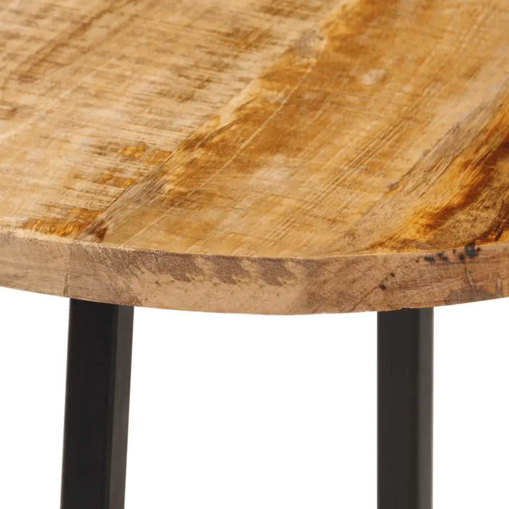 Tavolino da Salotto 35x35x45 cm Legno Massello Mango e Ferro 371970