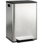 Pattumiera a Pedale con 2 Scomparti da 30L ¨C Zephmum ¨C Acciaio Inox Argento