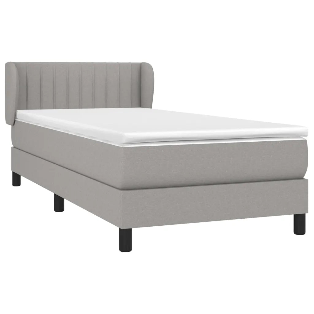 Giroletto a Molle con Materasso Grigio Chiaro 80x200 cm Tessuto cod mxl 37141