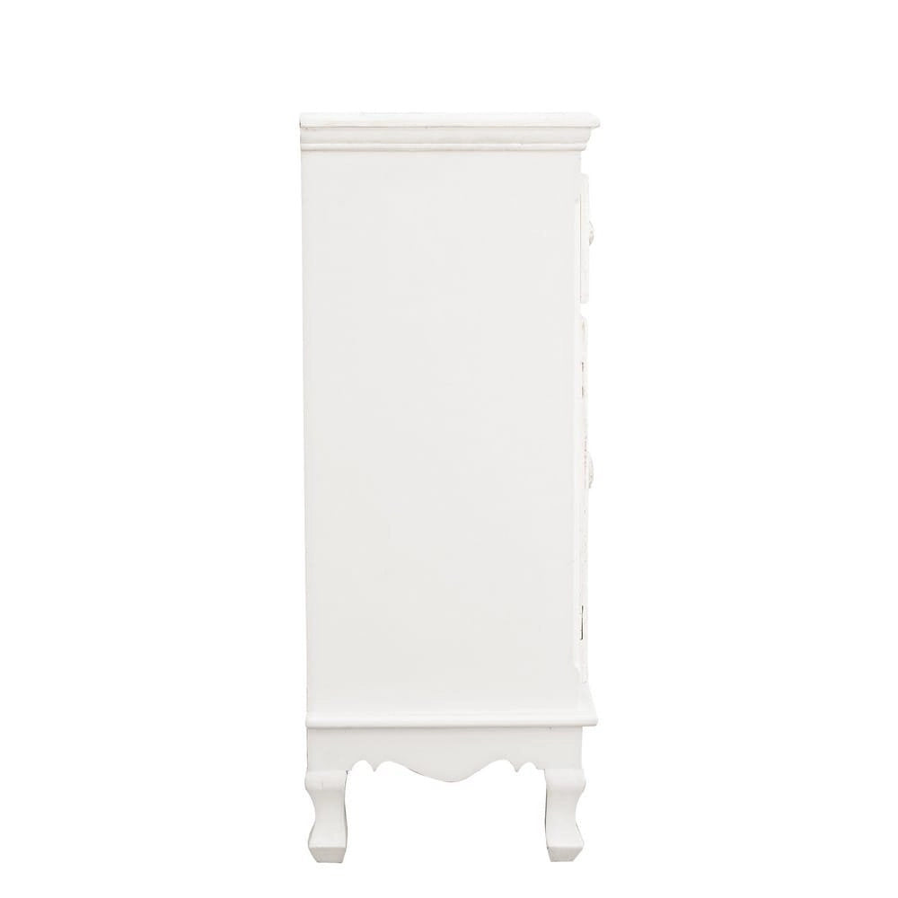 Mobiletto 2 Ante 1 Cassetto MDF Bianco Classico da Interno - ALBINE