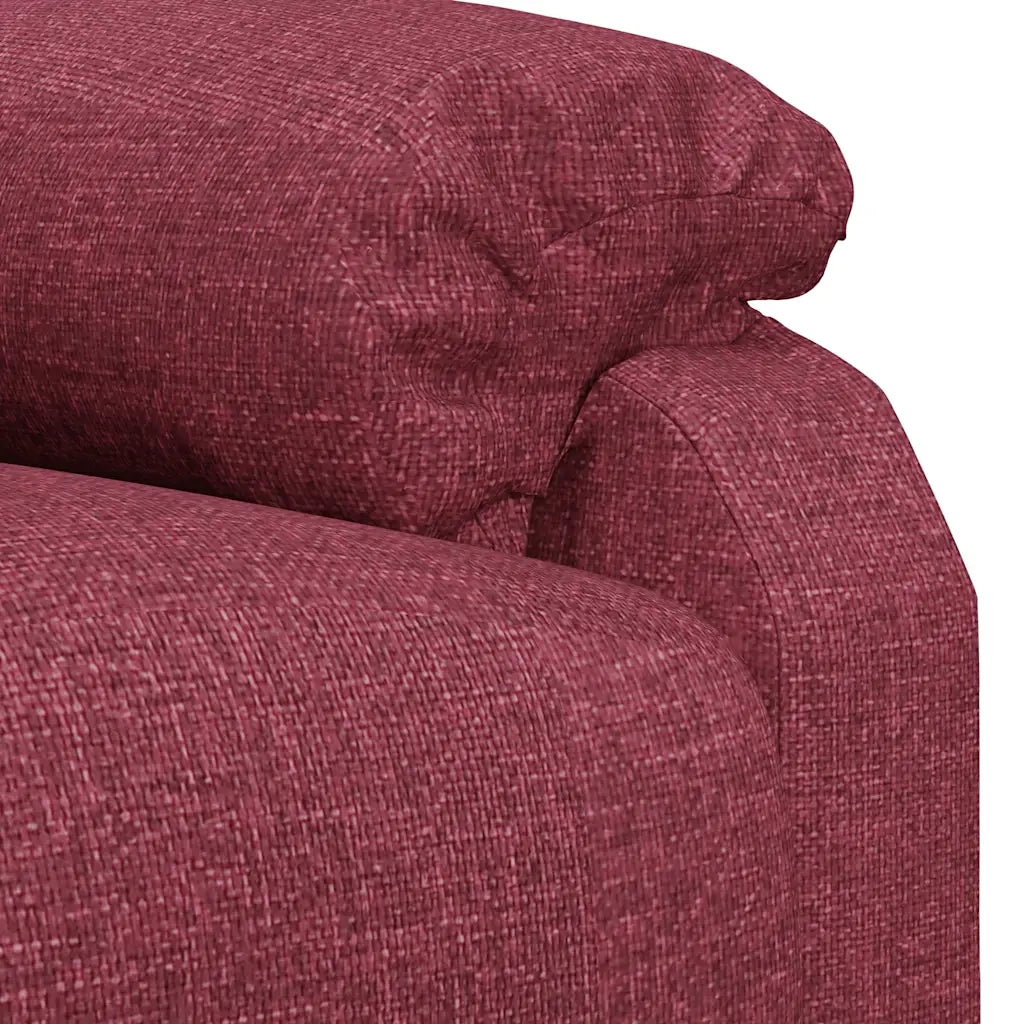 Poltrona Massaggiante Reclinabile Rosso Vino in Tessuto cod mxl 31854