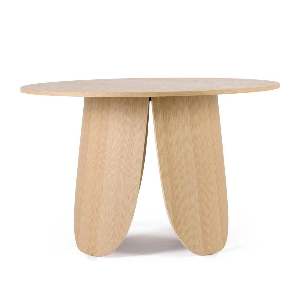 Tavolo Rotondo Legno Marrone Moderno da Interno 120 cm - SKYE