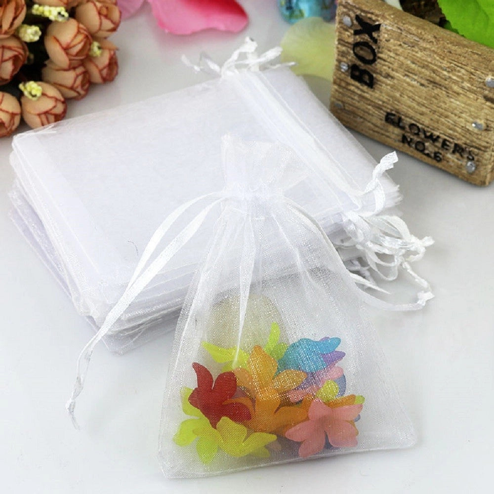 Trade Shop - 50 Veli Sacchetti Organza Tulle Per Confetti Regalo Bomboniera -