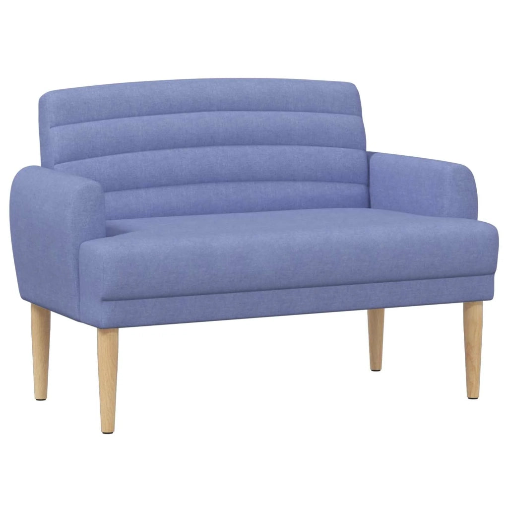 Loveseat con bottoni imbottiti Blu jeans 116 x 67 x 80 cm 42041787