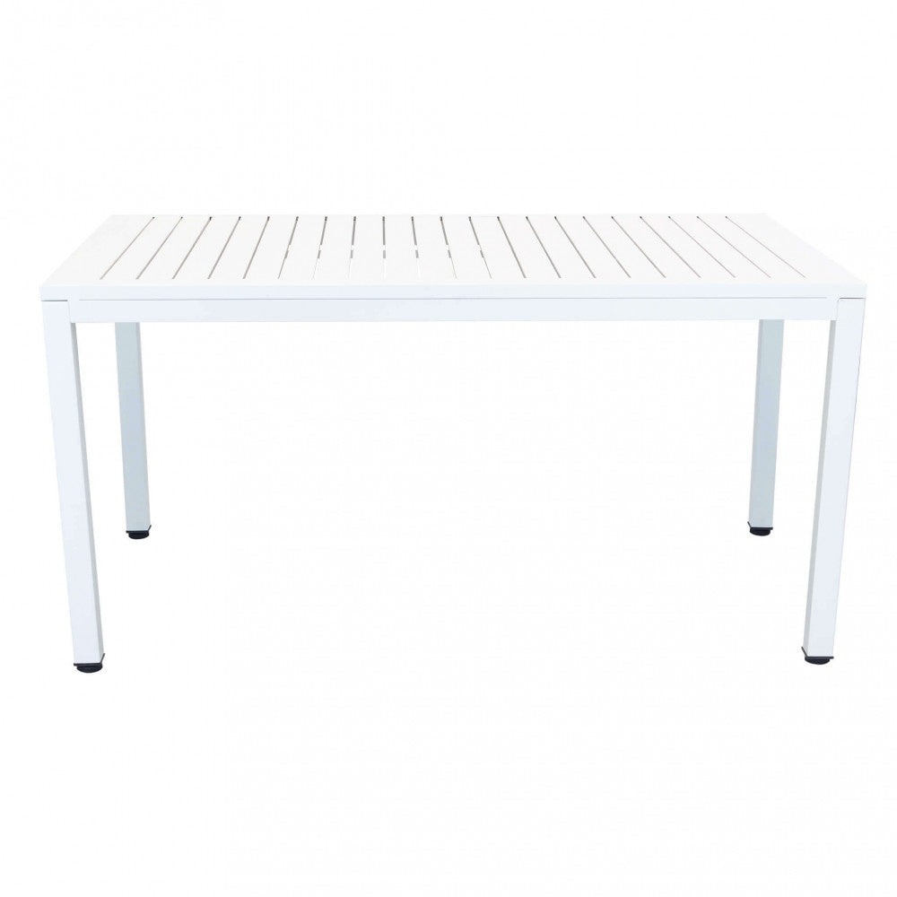 Tavolo Milo 150x90x74 h cm in Alluminio Bianco