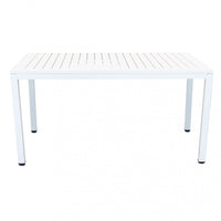 Tavolo Milo 150x90x74 h cm in Alluminio Bianco