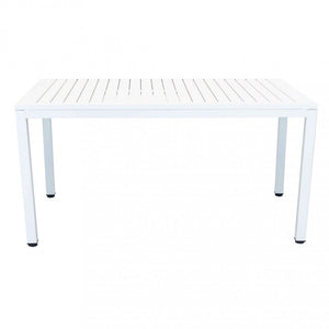 Tavolo Milo 150x90x74 h cm in Alluminio Bianco