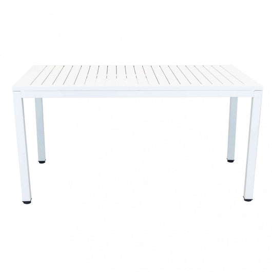 Tavolo Milo 150x90x74 h cm in Alluminio Bianco