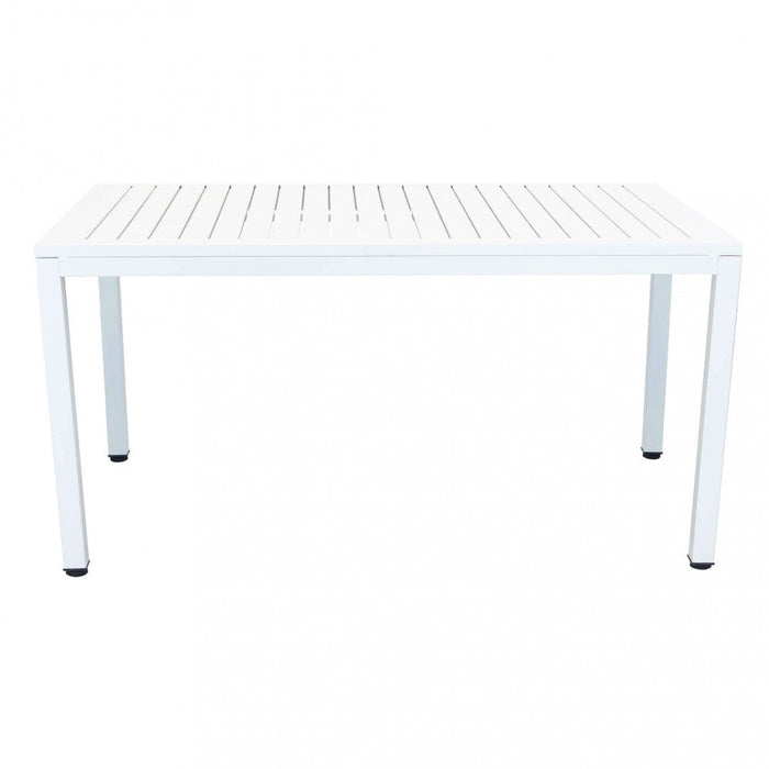 Tavolo Milo 150x90x74 h cm in Alluminio Bianco