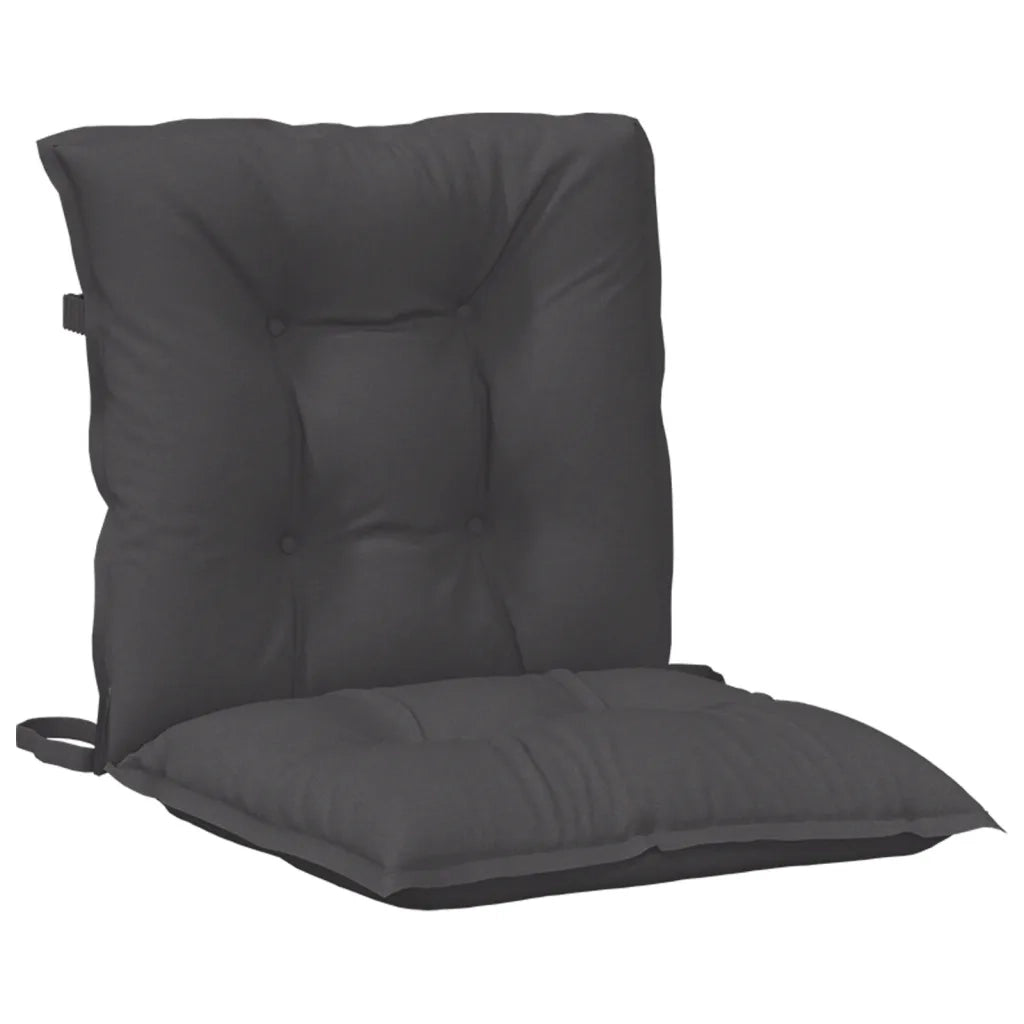 Cuscini Sedia Schiena Bassa 4 pz Antracite Mélange 100x50x7 cm 4002377