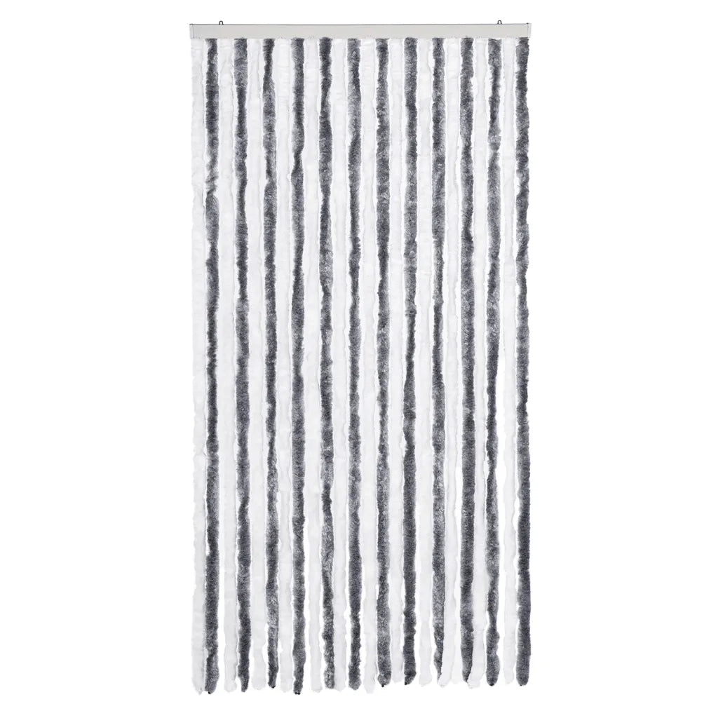 Tenda Antimosche Grigia e Bianca 100x230 cm in Ciniglia CFW6314883