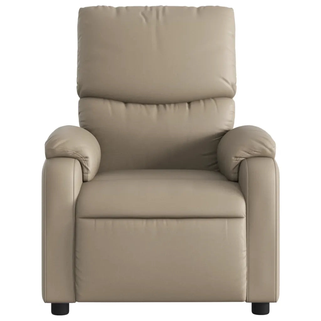 Poltrona | Sedia Relax Reclinabile Cappuccino in Similpelle