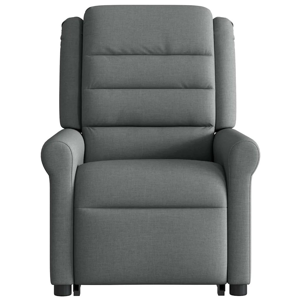 Poltrona Alzapersona Massaggi Reclinabile Grigio Scuro Tessuto 3303325