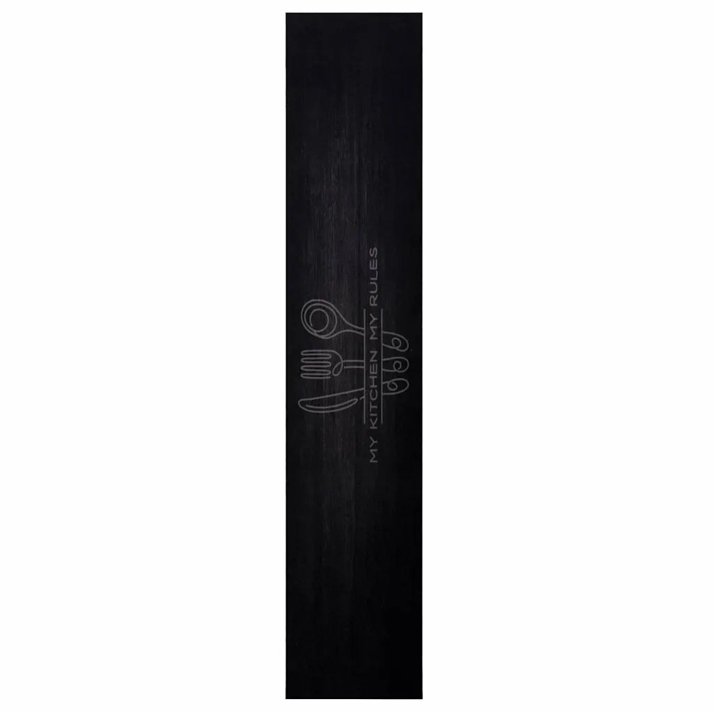 Tappeto da Cucina-Tappetino da Cucina Nero 300 x 60 cm Velluto 556815