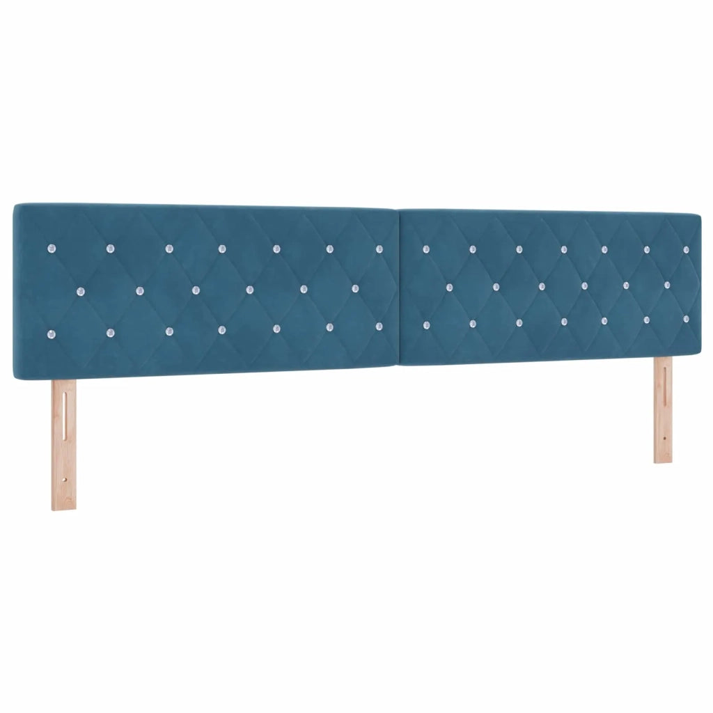 Letto Ottomano con Materasso e LED Blu scuro 200 x 200 cm 3457324