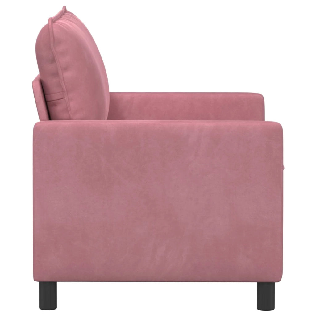 Divano Rosa 126 x 81 x 87,5 cm Velluto
