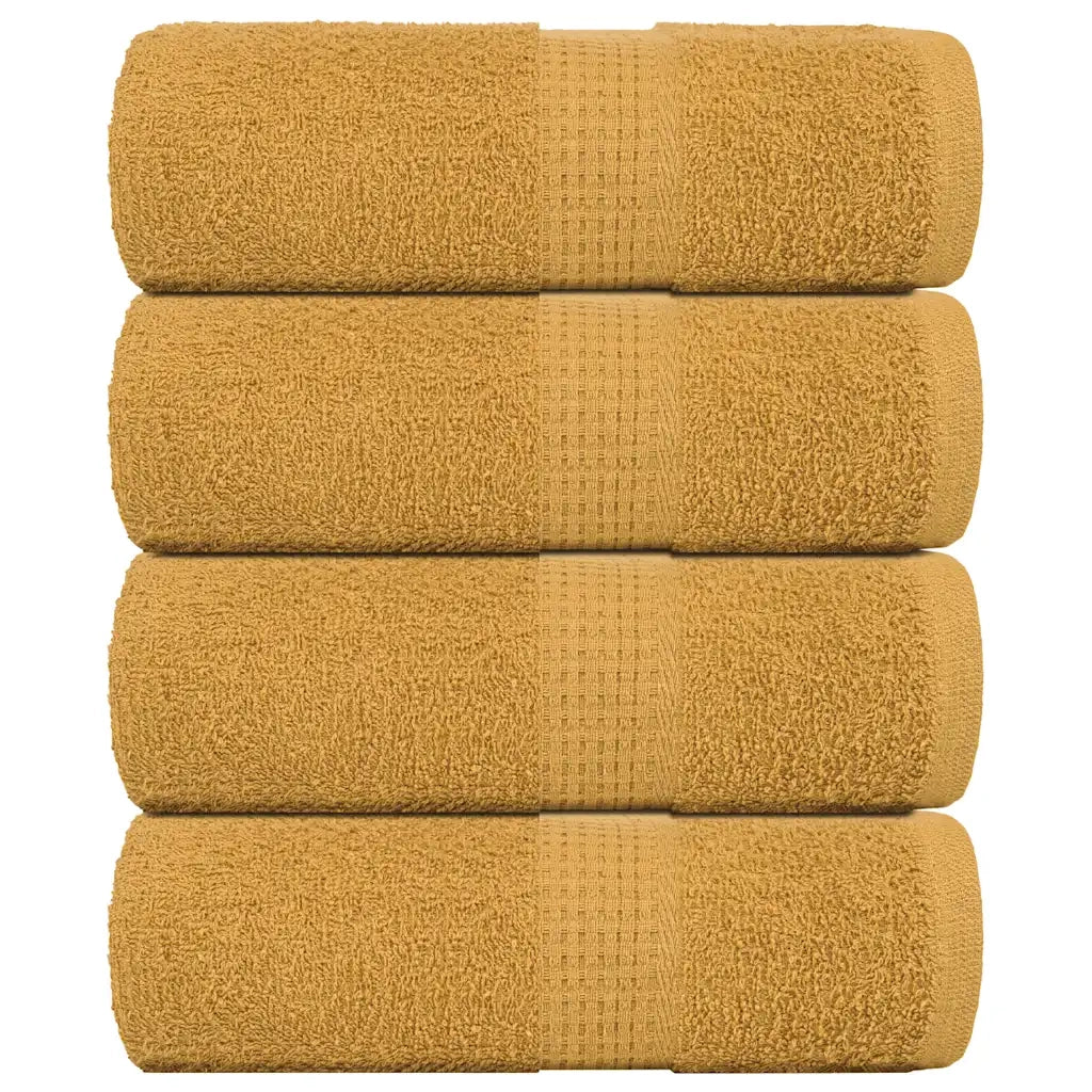 Asciugamani Ospiti 4 pz Oro 30x50 cm 360 g/mÂ² 100% Cotone