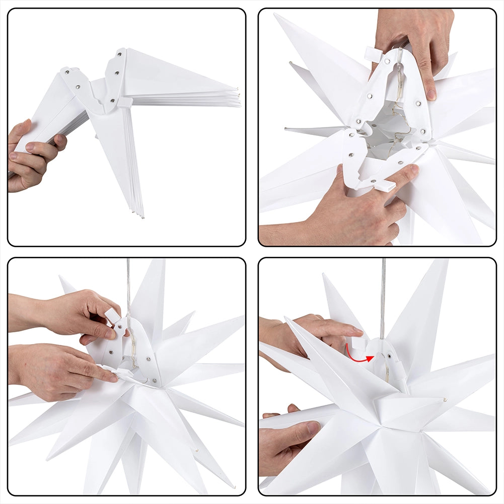 Stella Luminosa di Natale da Soffitto Decorazione Natalizia LED RGB 25cm con App