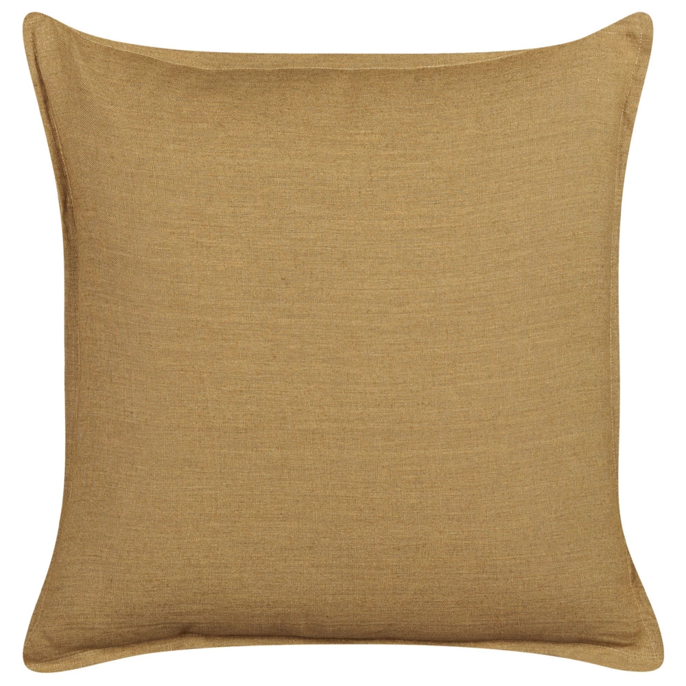Set di 2 cuscini con federa rimovibile 45 x 45 cm color senape camera da letto soggiorno