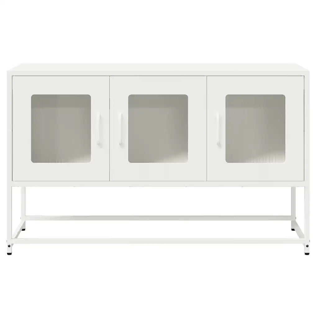Mobile TV Bianco 100,5x39x60,5 cm in Acciaio Laminato a Freddo 853343