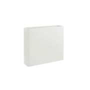 Vaso Rettangolare Indoor e Outdoor Tera Slim Divio Chalk 90x27 cm in Plastica Bianco Gesso