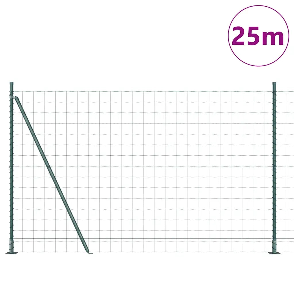 Recinzione con Posto Verde 1,2 x 25 m Acciaio 3350865