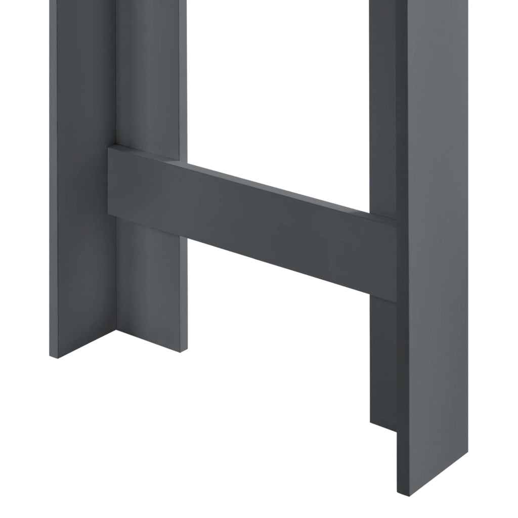 Tavolo alto da bistrot con contenitore e 3 ripiani 110 cm grigio scuro 03_0006190
