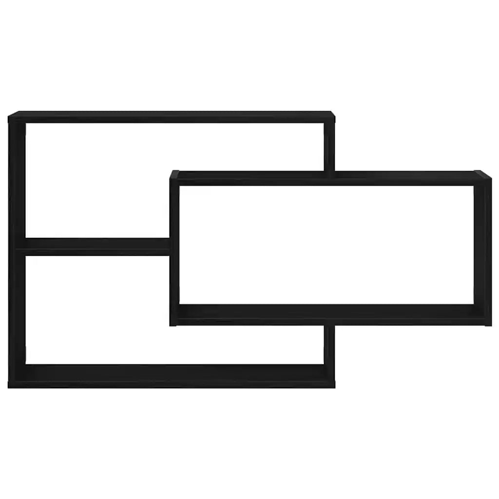 Mensola da parete Rovere Nero 104x20x58,5 cm in Legno Multistrato 862418