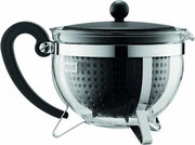 Teapot Chambord 13 litri con coperchio in plastica colorato - Nero - Filtro - Maniglia a mano