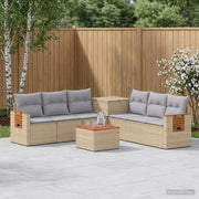 Set di divani 8 pz Beige e Grigio Chiaro 3448603