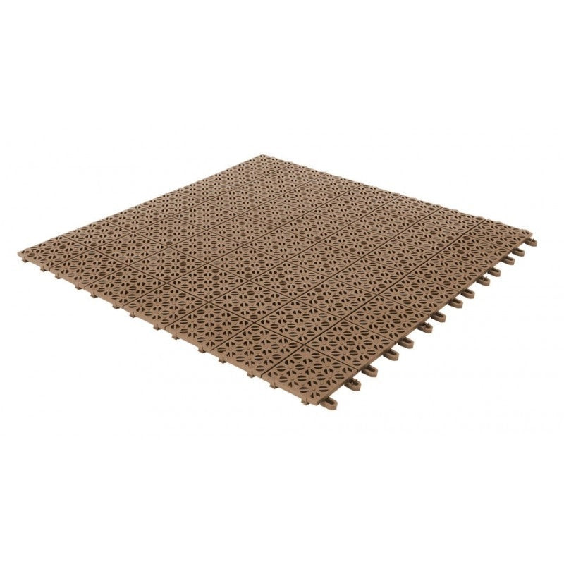 Set da 30 Piastrelle in Plastica Flessibili Drenanti 55,5 x 55,5 cm da Esterno Giardino 9,2 m2 colore: Beige