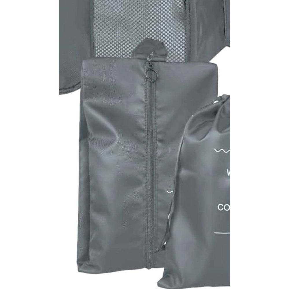Trade Shop - Organizer Da Viaggio Organizza Valigia Bagagli Borsa Per Scarpe 36x21cm Grigia 87716 -