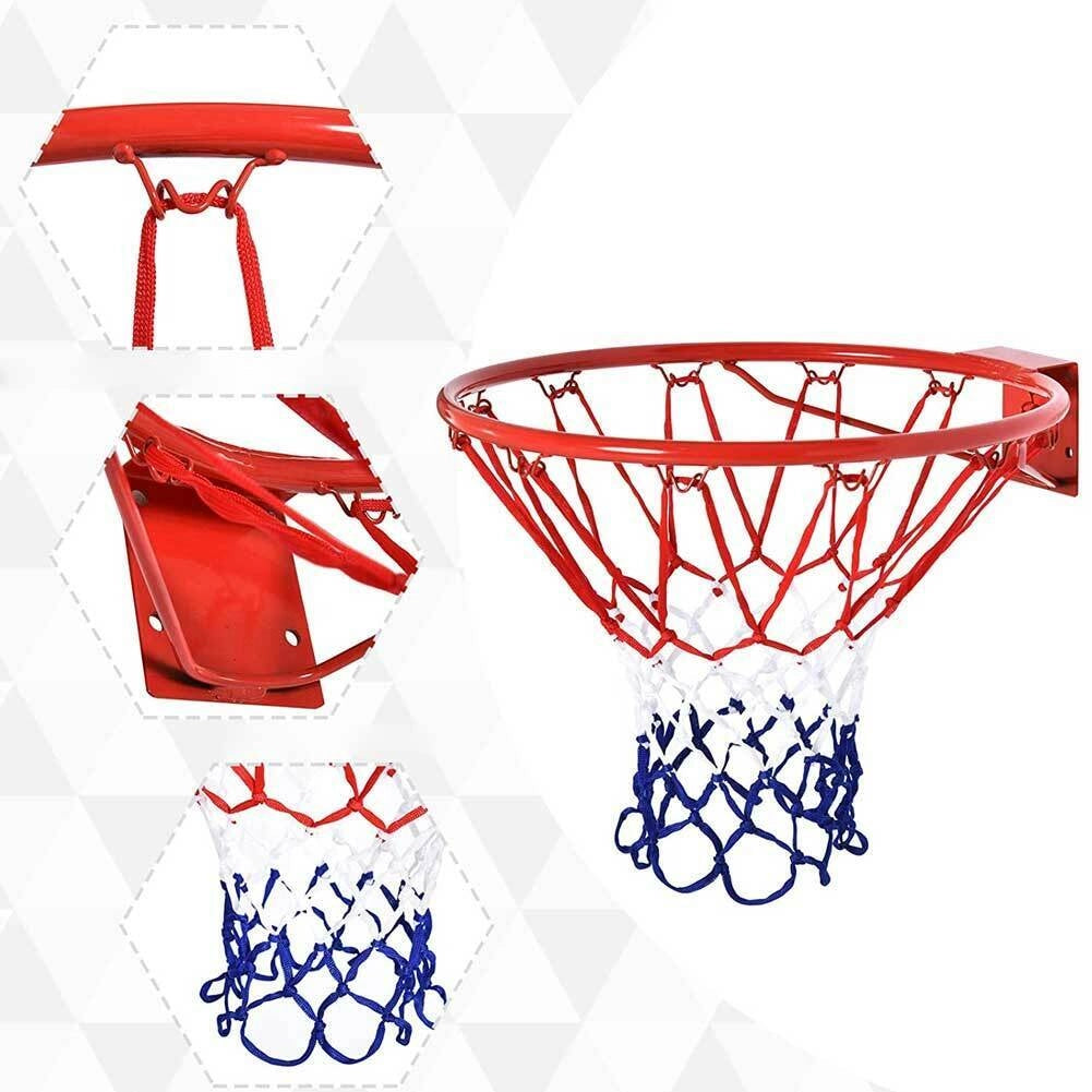 Canestro Basket Cerchio Regolamentare 46 CM 18'' con rete e kit di montaggio