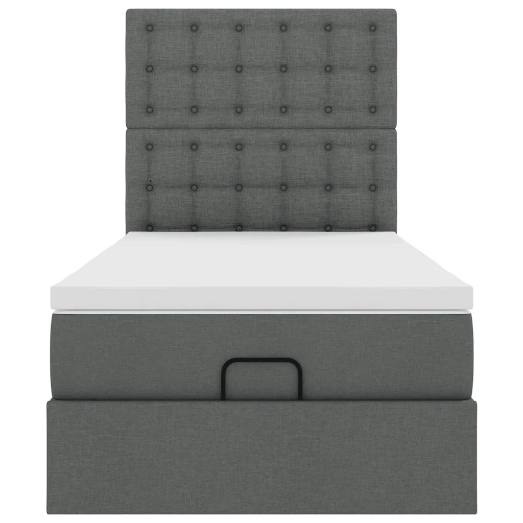 Struttura Letto Pouf con Materasso 90x190 cm in Tessuto